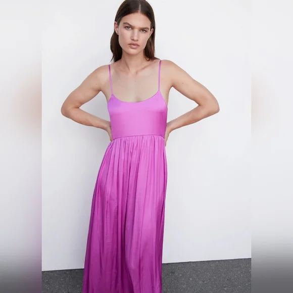 🔥Last 1🔥MANGO Satin maxi dress - Picture 5 of 8